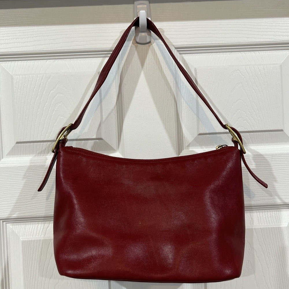 Vintage Coach Legacy Leather Hobo Bag Red Shoulder Ba… Gem